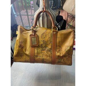 Preloved Alviero Martini Vintage Boston Bag – Classic Map Print